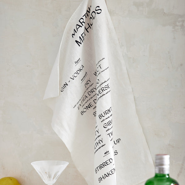 Martini Method Linen Tea Towel