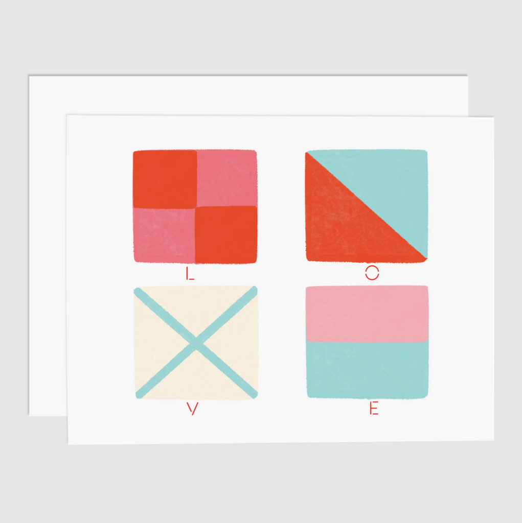 Love Nautical Flags Greeting Card