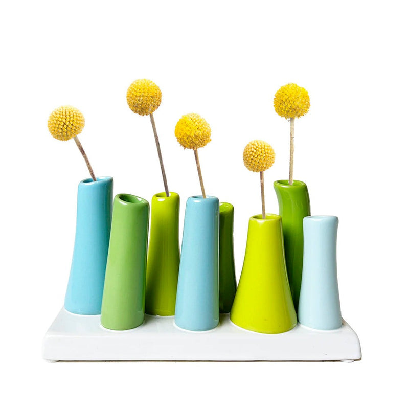 Pooley 8-Tube Modern Bud Vase