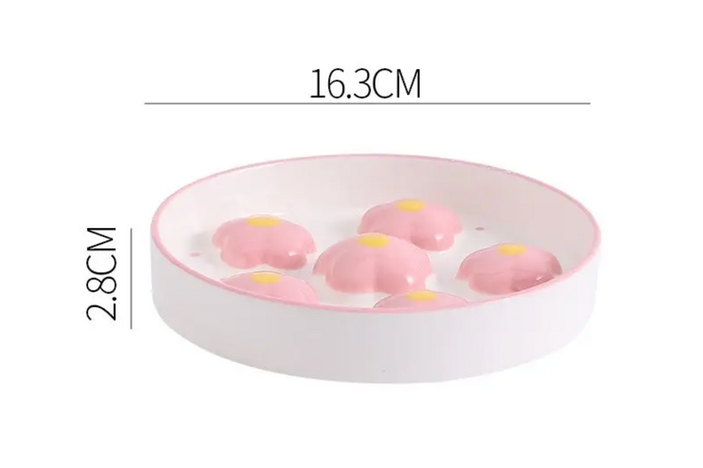 Ceramic Flower Slow Feeder Bowl
