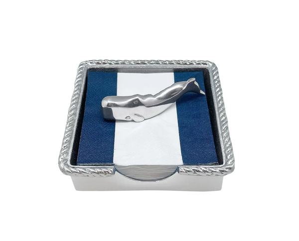 Nantucket Whale Rope Napkin Box