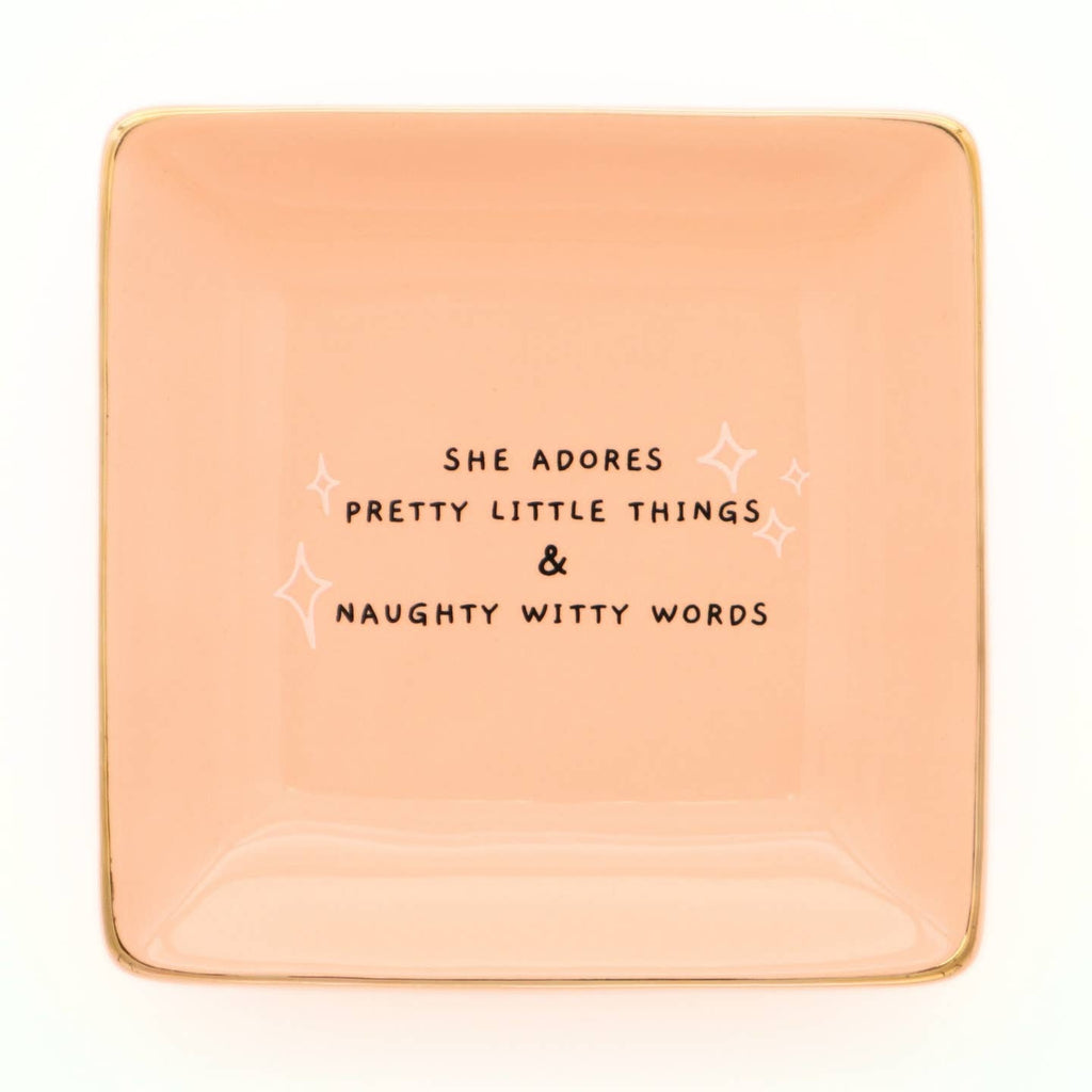 She Adores Pretty Little Things Square Trinket Tray