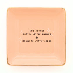 She Adores Pretty Little Things Square Trinket Tray