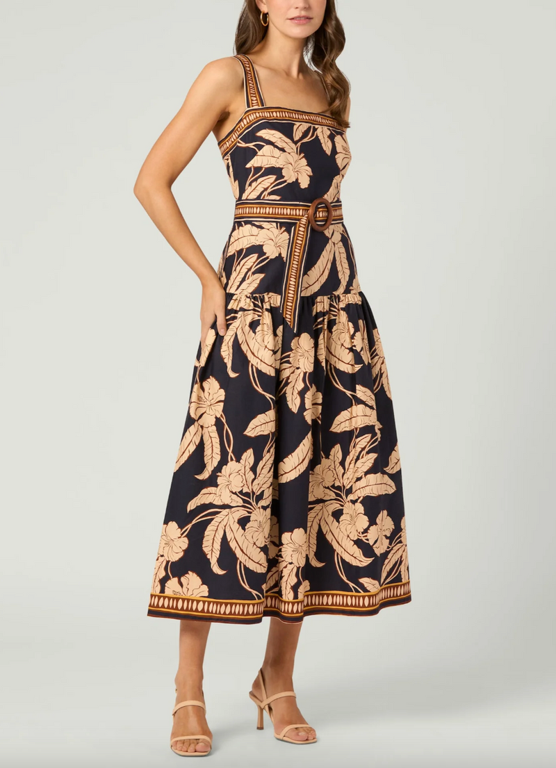 Kora Dress - Navy Khaki