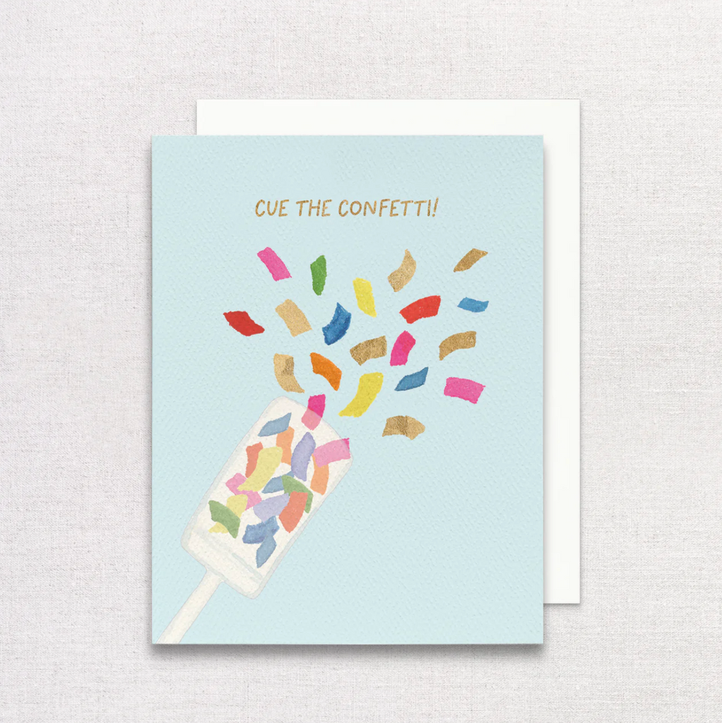 Cue The Confetti Greeting Card
