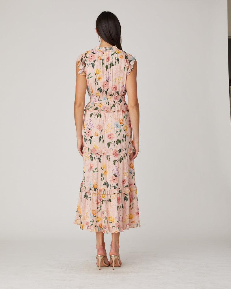 Maren Dress - Blush/Green Multi