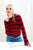 Stripe Crew Sweater - Burgundy/Dull Red