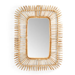 Two's Company Rectangle Cane Wall Mirror