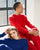 Contrast Lurex Rib Crew