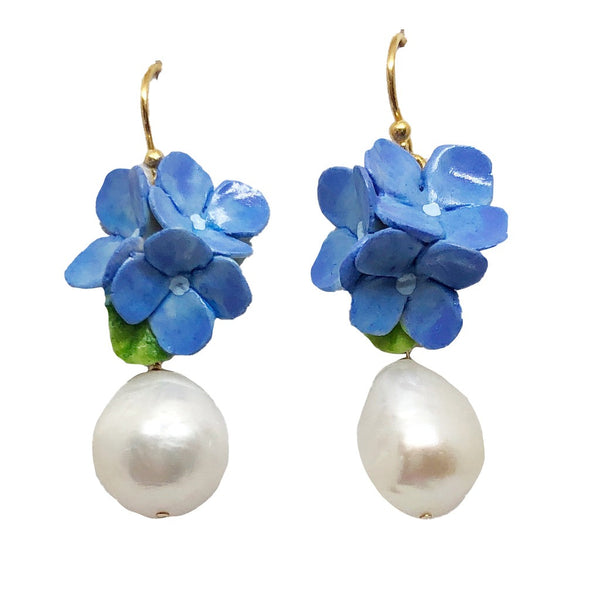 Blue Hydrangea Earrings