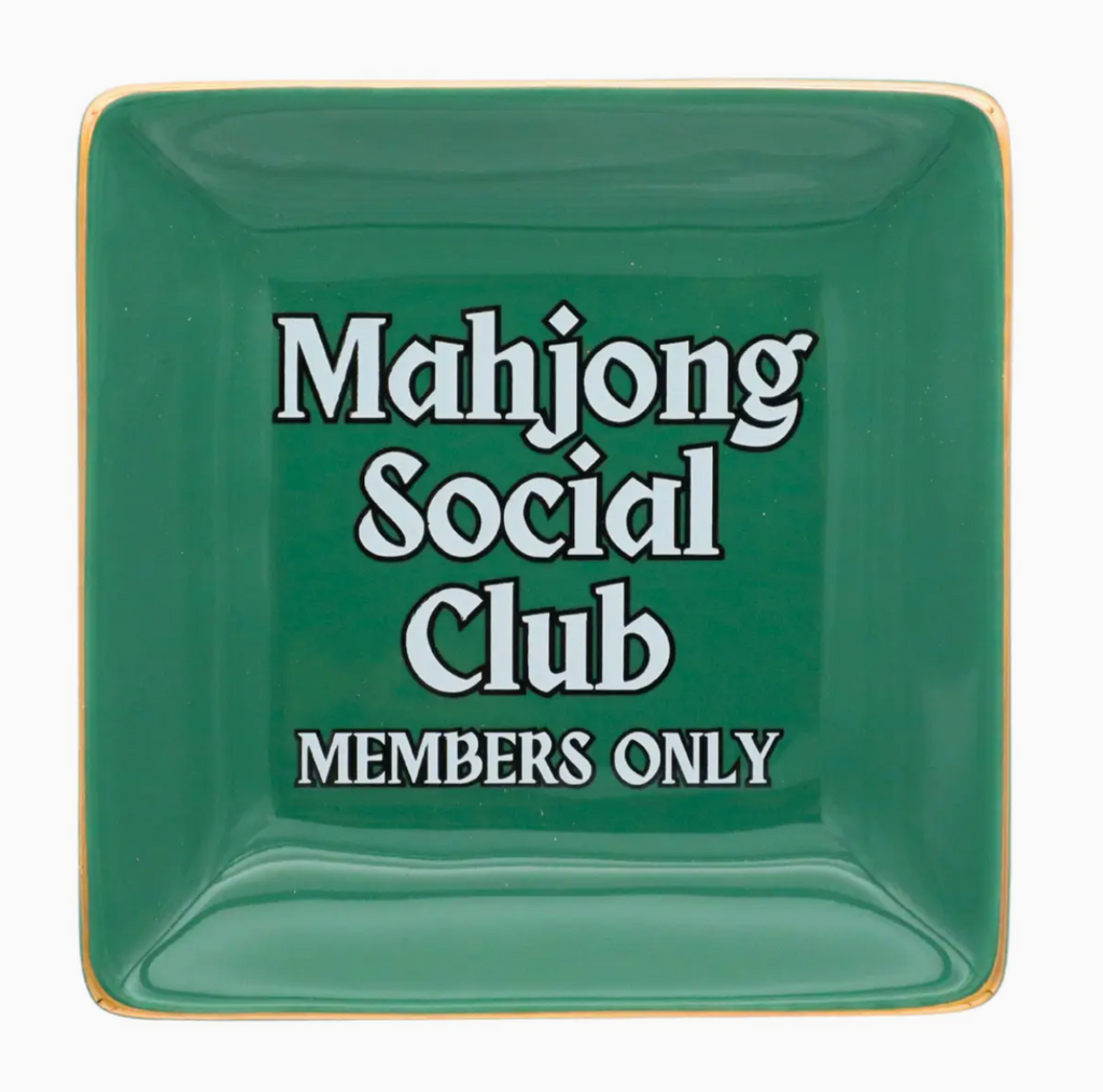 Mahjong Social Club Square Trinket Tray