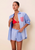 Solid & Striped Avril Button Down - Colorblock Marina Blue Stripe
