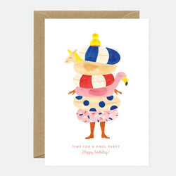 Pool Party Birthday Card