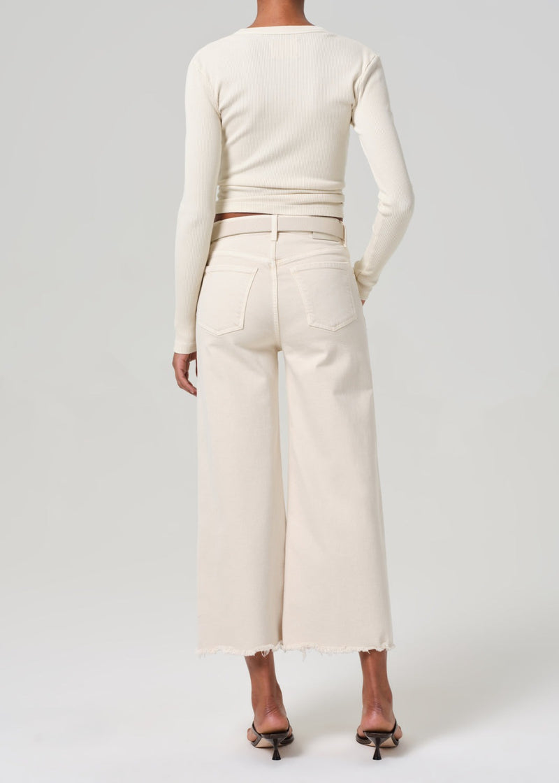 Lyra Wide Leg Crop - Almondette