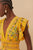 Yellow Delicate Flowers Stripe Blouse