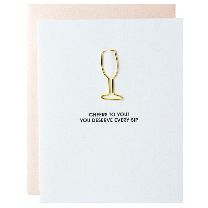 Chez Gagne Deserve Every Sip Paperclip Card