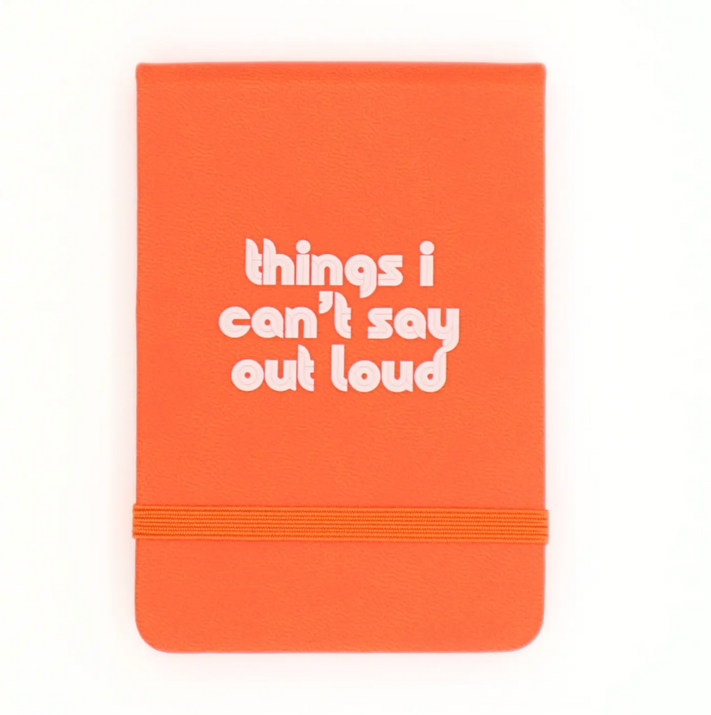 Things I Can't Say Leatherette Pocket Journal - Orange