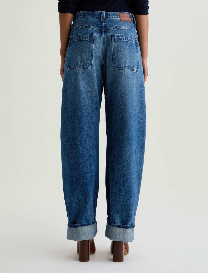 AG Jeans Mercer Cuffed High-Rise Barrel - Nouveau