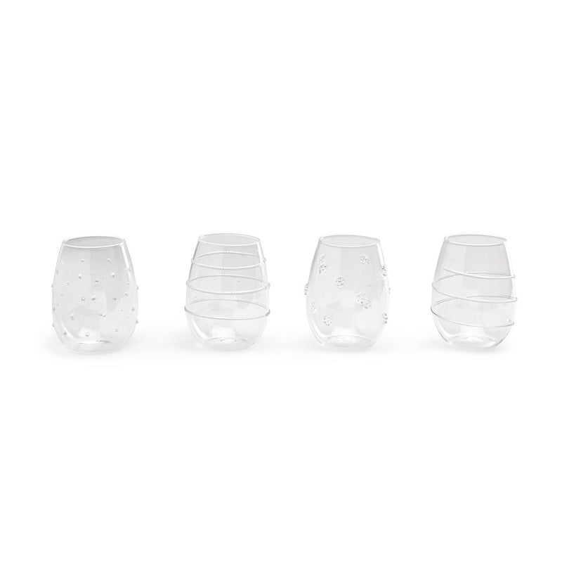 Two's Company Assorted Verre Wine Glass Set - Stemless
