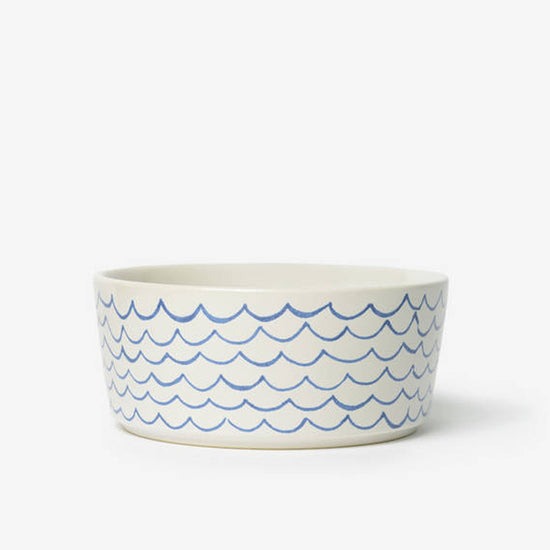 Sketched Wave Dog Bowl - Small