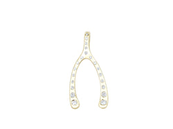 Diamond Wishbone Charm