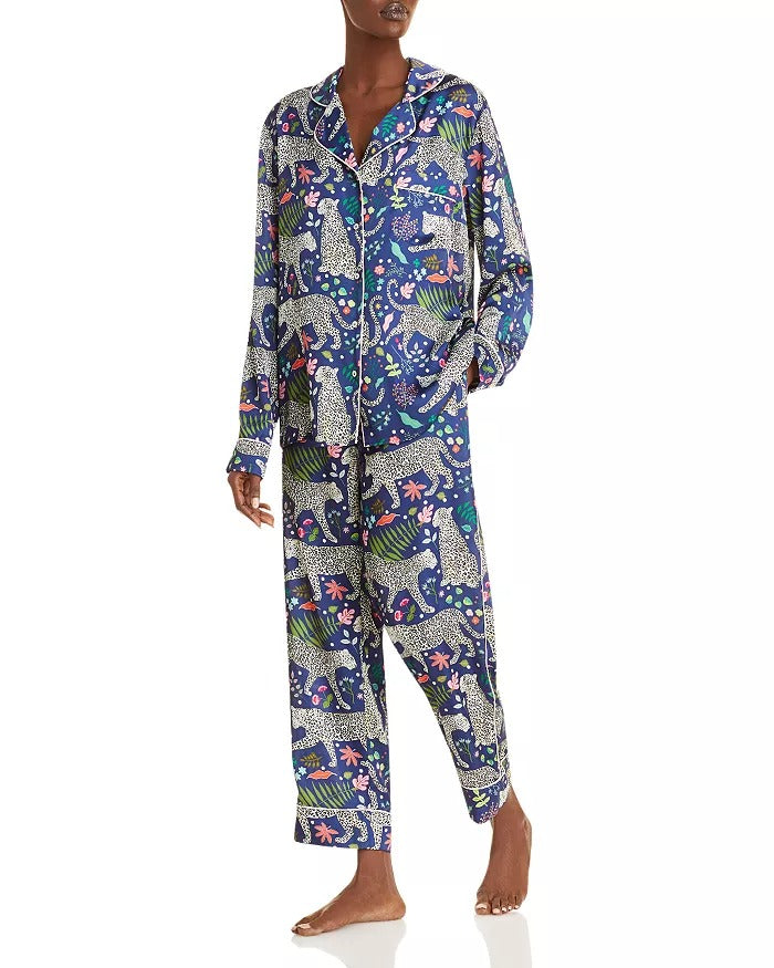 Karen Mabon Snow Leopard Silk Pyjama Set