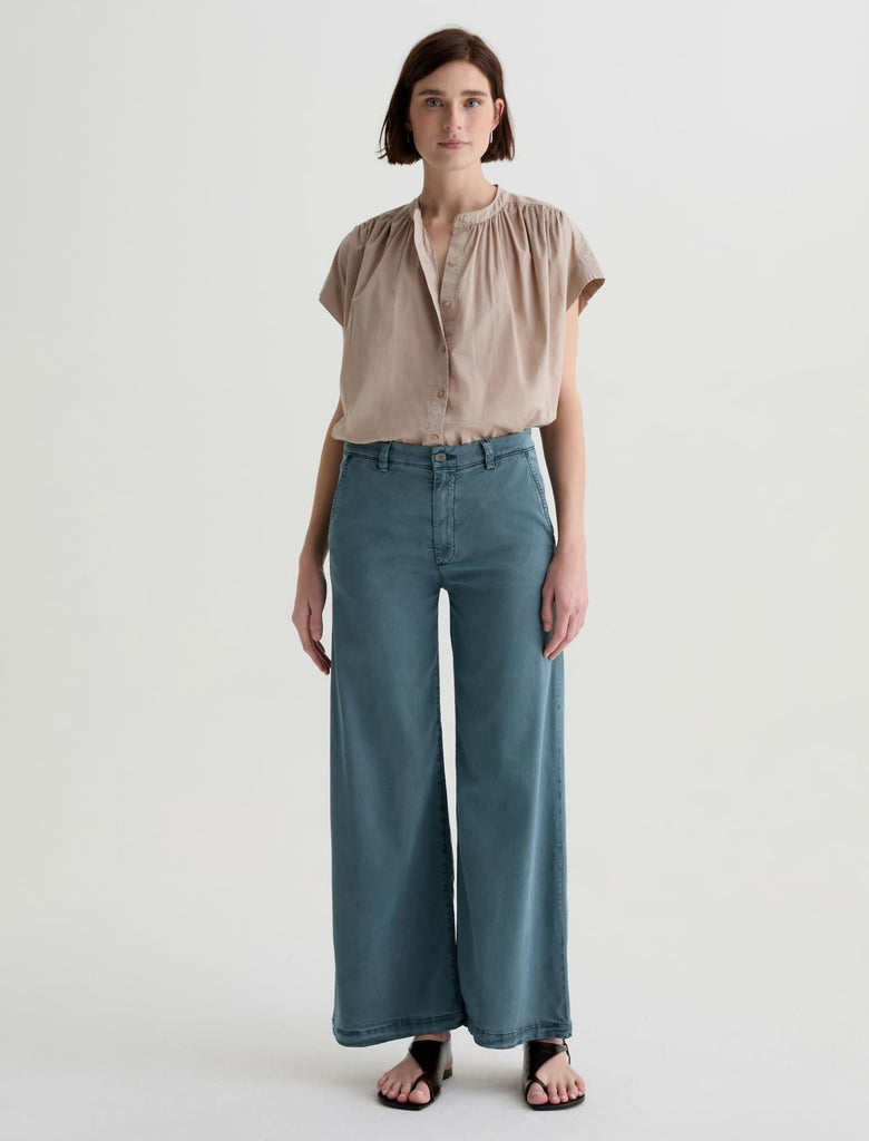 Caden Wide Leg Trouser - Sulfur Slate Storm