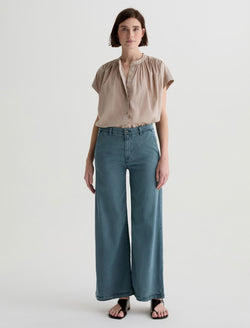 Caden Wide Leg Trouser - Sulfur Slate Storm