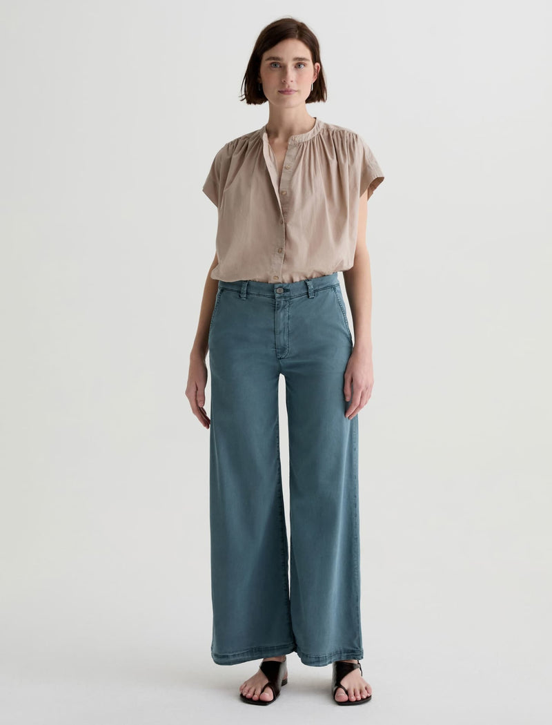 Caden Wide Leg Trouser - Sulfur Slate Storm