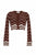 Jolene Cardigan - Brown Ivory Wave Multi Crochet