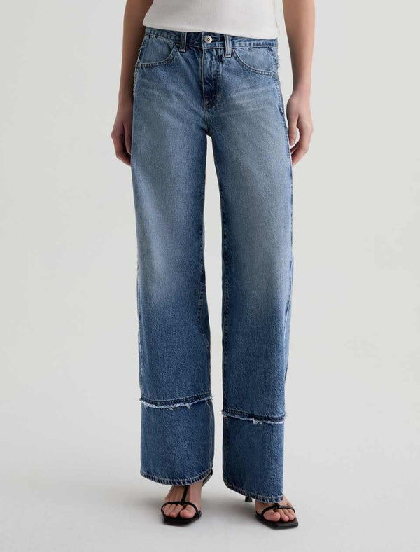 AG Jeans Adria Low Rise Paneled Wide Leg - Socialite