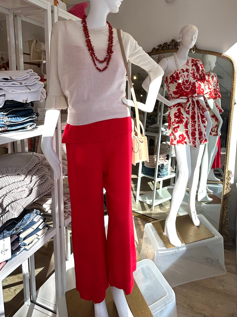 Holly Linen Pants - Red
