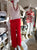 Holly Linen Pants - Red