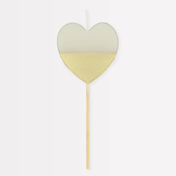 Gold Dipped Heart Candle