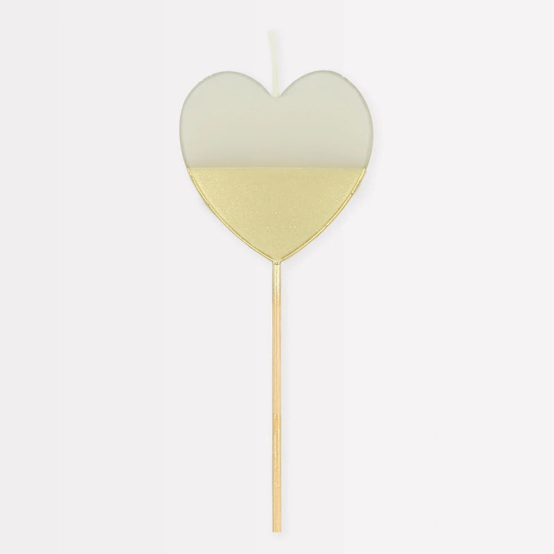 Gold Dipped Heart Candle