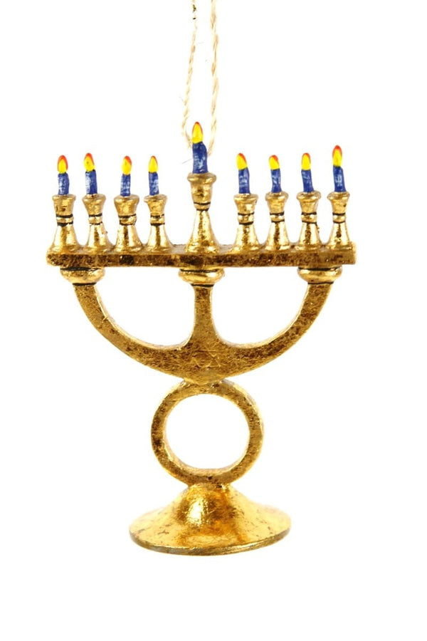 Gold Menorah Ornament