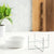 White Simple Solid Dog Bowl Stand - Medium