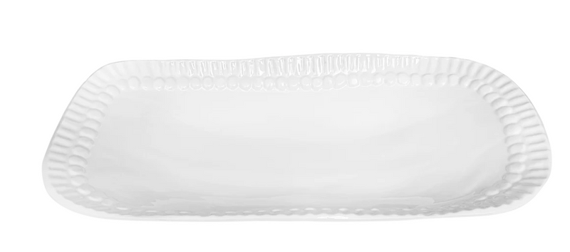 Dottie Serving Oval Tray - White