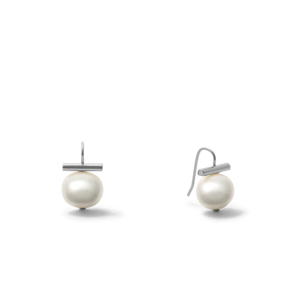 Petite + Sweet Baby Pebble Pearl Earrings - Sterling Silver