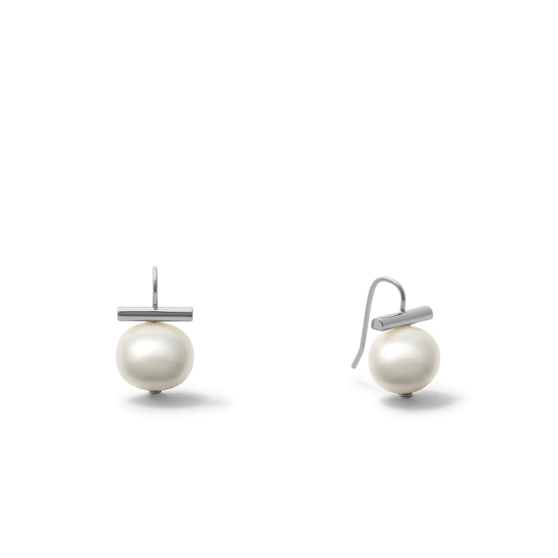 Petite + Sweet Baby Pebble Pearl Earrings - Sterling Silver