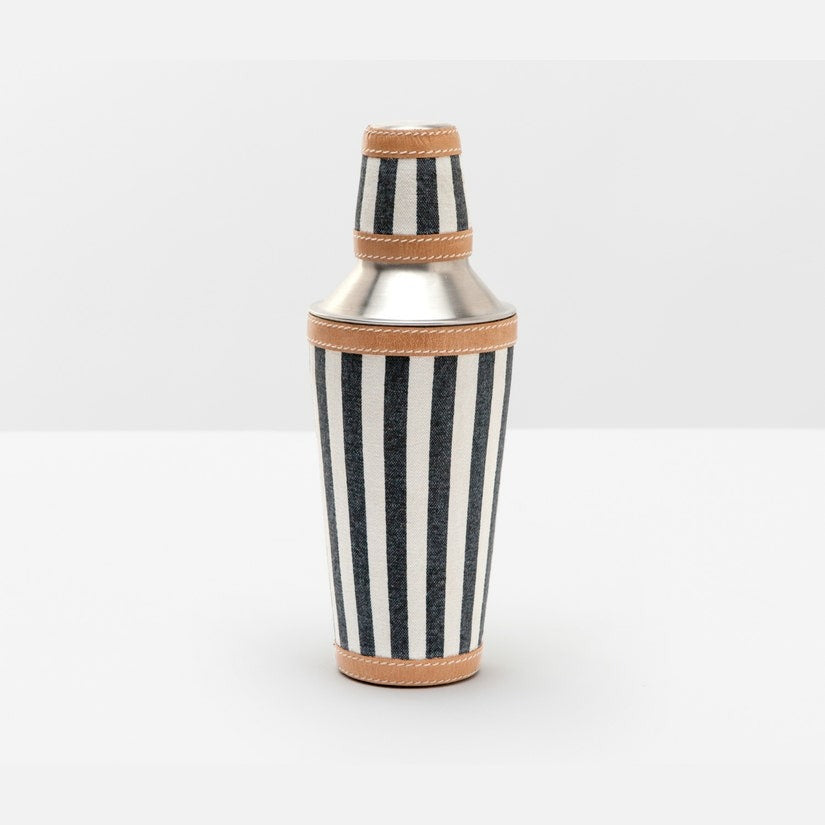 Hamilton Stripe Cocktail Shaker - White/Navy