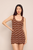 Orel Mini Dress - Brown Ivory Wave Multi Crochet