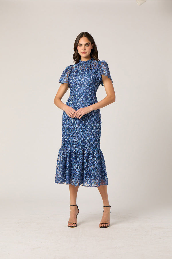 Midnight Martine Dress - Indigo/Ivory/Navy