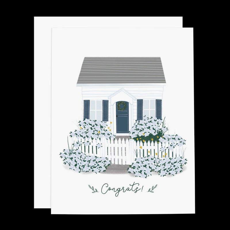 Hydrangeas Cottage Greeting Card