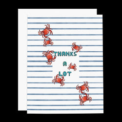 Thanks A Lot Crabs Greeting Card