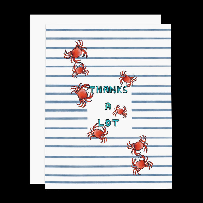 Thanks A Lot Crabs Greeting Card