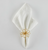 Gold Beaded Flower Napkin Ring Set
