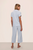Gisele Short Sleeve Crop PJ Set - Ice Blue/Ivory