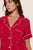 Gisele Printed Relaxed Short PJ Set - Nutcracker Holly Red/Ivory