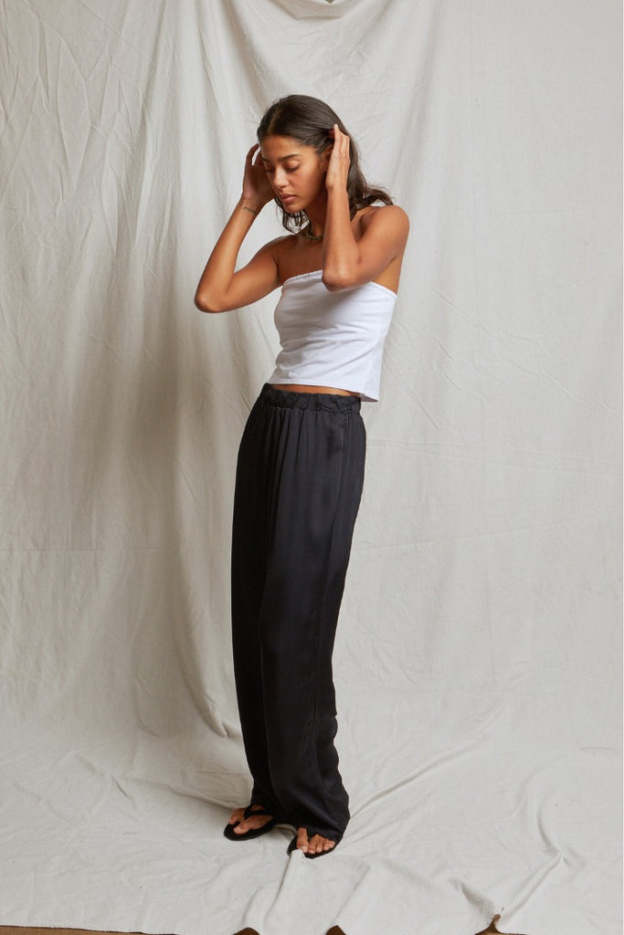 Camille Satin Wide Leg Pant